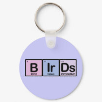 Birds made of Elements keychains