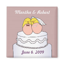 Birds n Cake Purple Magnet magnets