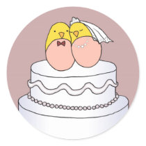 Birds n Cake Purple Sticker stickers