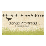 Birds Natural Massage Therapist Business Card
