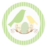 Birds Nest Baby Shower Envelope Seals Round Stickers
