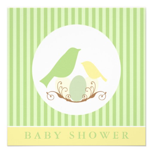 Birds Nest Baby Shower Invitations