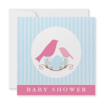 Birds Nest Baby Shower Invitiations Personalized Invitation