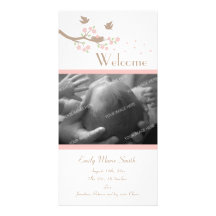 Birds Nest Birth Announcement Picture Card