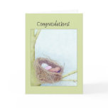 Bird's Nest Congratulations Card