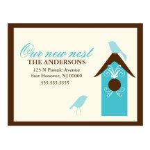 Birds Nest Moving Announcements Postcard