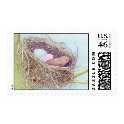bird nest stamp