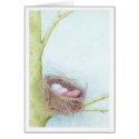 Birds Nest White Card