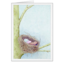 Birds Nest White Card