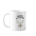 Birds of a Feather Badminton mugs