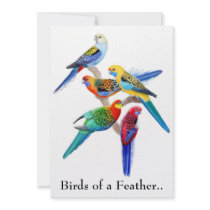 Birds of a Feather Parrots Party Invitation