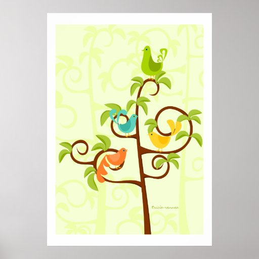 Birds of a tree print