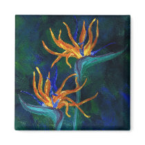Birds of Paradise magnets by rippleart Birds of Paradise magnets