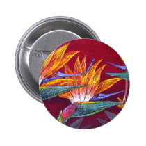 Birds Of Paradise Tropical Flower - Multi buttons