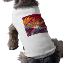 Birds Of Paradise Tropical Flower - Multi Doggie T-shirt