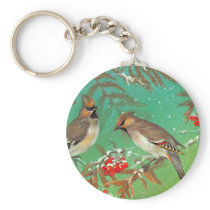 Birds of Winter Key Chain