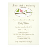 birds on a branch baby shower invitation