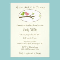 birds on a branch baby shower invitation invitations