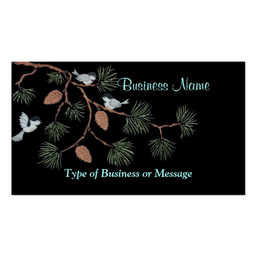 Birds on a Branch Business Card Template (front side)