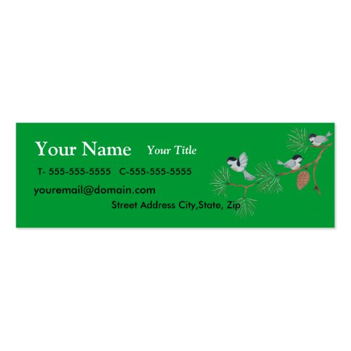Birds on a Branch Business Card Template (back side)
