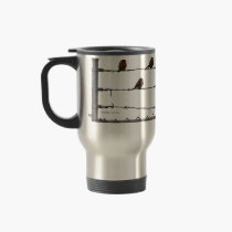 Birds on a fence Mug mugs