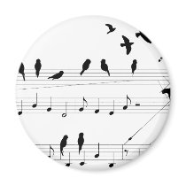 Birds on a Score Magnets