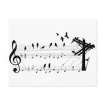 Birds on a Score postcard