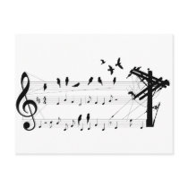 Birds on a Score postcard