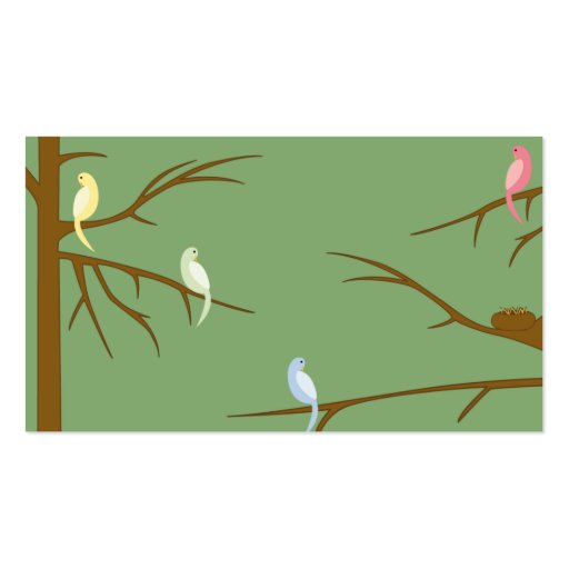 Birds on a Tree - Business Business Cards (back side)