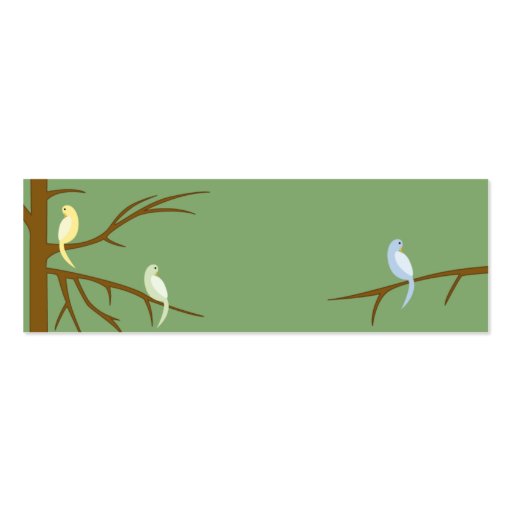 Birds on a Tree - Skinny Business Card Template (back side)