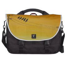 Birds On A Wire at Sunset Laptop Computer Bag