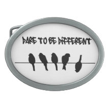 Birds on a wire – dare to be different belt buckle