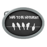 Birds on a wire – dare to be different (black) belt buckle