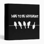 Birds on a wire – dare to be different (black) vinyl binders