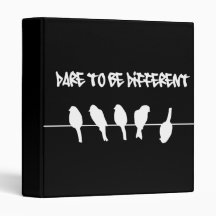 Birds on a wire – dare to be different (black) vinyl binders