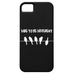 Birds on a wire – dare to be different (black) iPhone 5 cover