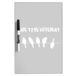 Birds on a wire – dare to be different (black) dry erase whiteboards