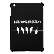 Birds on a wire – dare to be different (black) iPad mini case