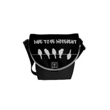Birds on a wire – dare to be different (black) messenger bags
