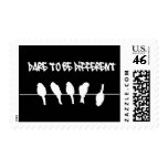 Birds on a wire – dare to be different (black) stamps