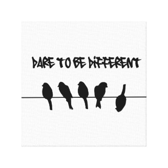 Birds on a wire – dare to be different gallery wrap canvas
