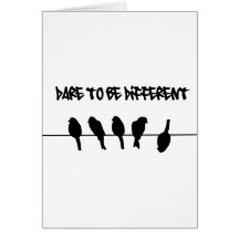 Birds on a wire – dare to be different cards