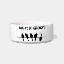 Birds on a wire – dare to be different cat bowl