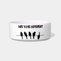 Birds on a wire – dare to be different cat bowl