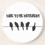 Birds on a wire – dare to be different beverage coaster