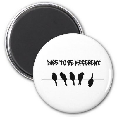 Birds on a wire – dare to be different refrigerator magnets