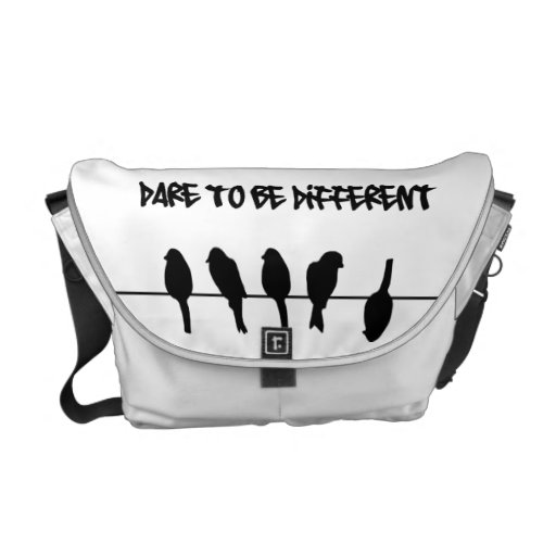 Birds on a wire - dare to be different messenger bag