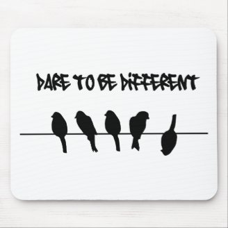 Birds on a wire – dare to be different mousepads