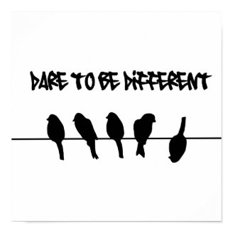 Birds on a wire – dare to be different print