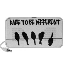 Birds on a wire - dare to be different mini speakers